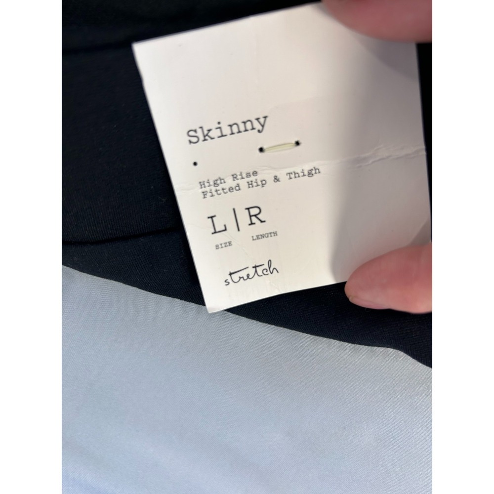 A New Day Women Large Skinny Pants Black High Rise Stretch Slim Fit Zip Pockets - Picture 7 of 15